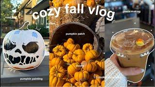 cozy fall vlog - pumpkin patch, painting & pumpkin spice latte