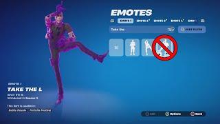 Fortnite Is CENSORING Certain Emotes!  (Take The L And Laugh It Up Are TOO TOXIC?!)