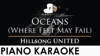 Hillsong UNITED - Oceans (Where Feet May Fail) - Piano Karaoke Instrumental Cover with Lyrics