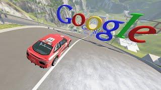 Car Fly Through GOOGLE Logo - Beamng Drive