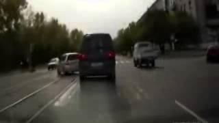 Car and tram accident in Russia!Honda Jazz crash!ДТП аварии youtube original