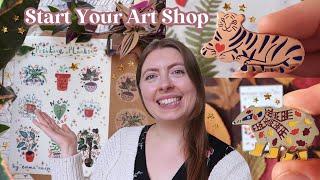 ETSY SHOP TIPS  Product Ideas & Getting Started  Turn Your Art Into Enamel Pins, Stickers & More!