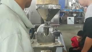 Test of BSU universal powder crusher machine