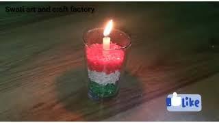 how to make a Swathi art and craft factory water candle