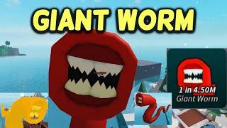 How to Get GIANT WORM in CHRISTMAS VILLAGE GO FISHING Roblox