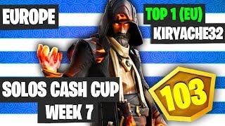 Fortnite Solos Cash Cup Week 7 Highlights EU Winner - Kiryache Highlights - Final Standings