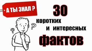 30 коротких и интересных ФАКТОВ А ты знал