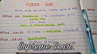 Supreme Court(Part1) || lec.43 || Handwritten notes || Indian Polity || An aspirant !