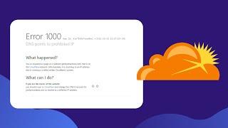 How To Fix Error 1000 in Cloudflare CDN  | DNS Nameserver Error | Prohibited IP Problem