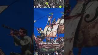 Mosaico da torcida do Palmeiras para a Abel Ferreira na final do Campeonato Paulista 2024. Caravela.