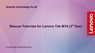 How to Rescue Your Tablet Using Software Fix | Lenovo Tab M10 Gen 3 | Lenovo Tablet