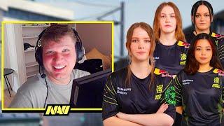 s1mple plays faceit with NIP female roster! | csgo