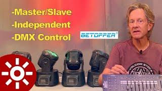 3 Ways to Control 4 Mini Moving Heads: Program Betopper Lights Easily!