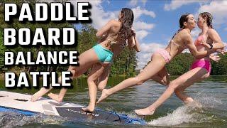 Paddle board balance battle with @KaiRazy @truly.isabelle @Thenattykatty