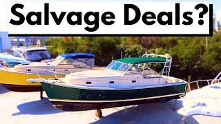 LOW Bid Auction Boats for SALE! Hurricane Damaged 2001 Mainship 34 Pilot House | HarborYachtTours