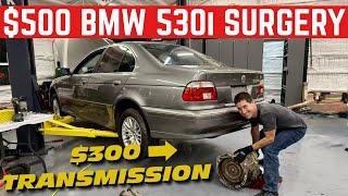 Swapping A $300 Transmission Into The $500 BMW Rescue