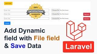 How to Add Dynamic Input field with File field and Save Data in DB in Laravel | Add Dynamic Fields