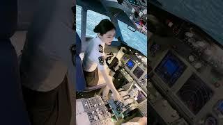 Pretty Girl Pilot China Airline EP #94 Inside the pilot's cockpit