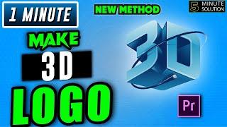 How to make logo 3d in premiere pro 2024