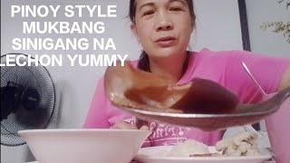 PINOY STYLE MUKBANG SINIGANG NA LECHON YUMMY YUMMY 