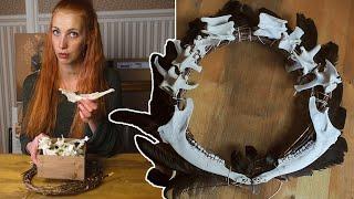 Making a witchy wreath with animal bones { tekstitykset}