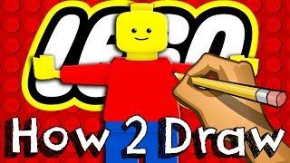 How To Draw A Lego MiniFigure | Drawing Coloring Learning | JUNIORS TOONS