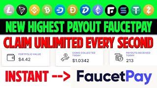 New #Faucetpay Website  | No Timer Faucet | Unlimited #Claim Every Faucet | Instant payouts #faucet