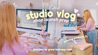 STUDIO VLOG  Productive week in the life prepping for a big shop launch for my small business