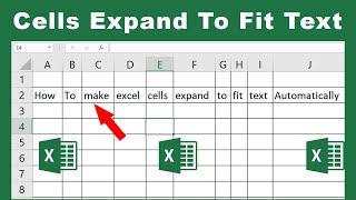 How to make excel cells expand to fit text automatically | Ms Excel Tutorial