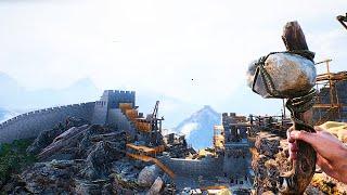 NEW GAME - GREAT WALL BUILDING SIMULATOR - First Person Survival Village Build Great Wall of China