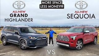 FAMILY FIGHT! -- 2024 Toyota Grand Highlander vs. 2023 Toyota Sequoia: Comparison