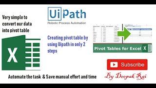 How to Create Pivot table in Uipath | RPA Uipath