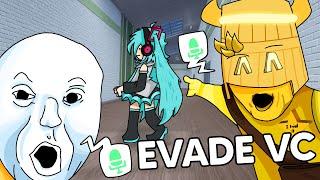 TROLLING AS MIKU IN EVADE VC | Roblox Evade VC Funny Moments