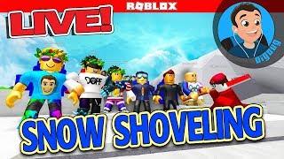 Come Shovel Snow with me in Roblox Live! DigDugPlays Roblox Snow Shoveling Simulator