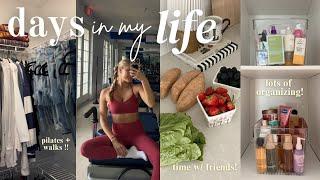 VLOG: a balanced weekend, closet &  bathroom organization, jake shane live show + farmers market!