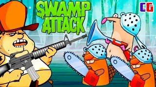 БОБРЫ ДОБРЫ? Новые АТАКИ на БОЛОТЕ в Мультяшной игре Swamp Attack от Cool GAMES