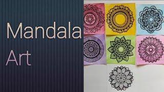 How to draw colour Mandala Art|How to draw mandala art|#Vrinda Arts|