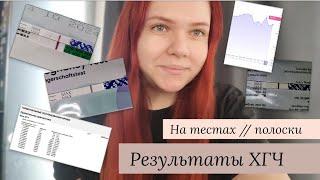 Цикл 9. Делаю тесты на беременность, есть 2 полосочки  Результаты ХГЧ. Получилась беременность??