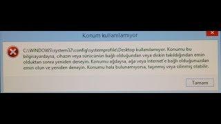 "c:\windows\system32\config\systemprofile\desktop" Hatası Çözümü