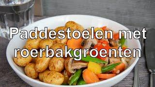 Mushrooms with stir-fried vegetables recipe