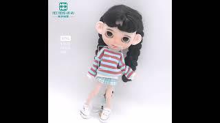 New Blyth Doll clothes Azone OB22 OB24 doll accessories Fashion stripe