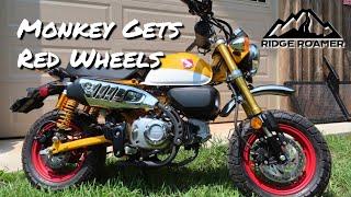 Yellow Honda Monkey Gets Red Plasti Dip Wheels