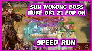 Sun WuKong (A2) Boss Nuke | Gr1 Stage 21 Speed Run | POD ON! | Watcher of Realms.