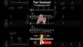 Paul Desmond - Samba Cantina | Transposing licks - Jazz Chromatic Harmonica Tabs