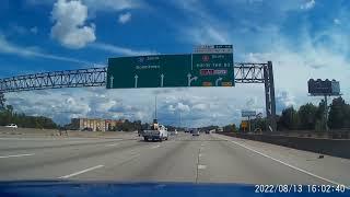 Grand Parkway Ramp W From I-45 N Driving S - North of Houston Dashcam Video