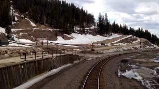 Entering Moffat Tunnel, West Portal, rear-facing view aboard Amtrak's California Zephyr