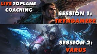 LIVE Back to Back Toplane Coaching // Tryndamere then Varus