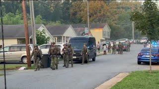 Heavy police presence in Charlottesville neighborhood (5p)