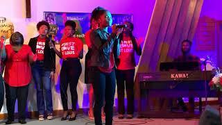 Greater Love Choir ministering on Swollen Sunday