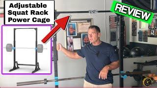 Adjustable Squat Rack Power Cage with Pull up Bar, Ultra Fuego Power Rack Weight Lifting Home Gym Po